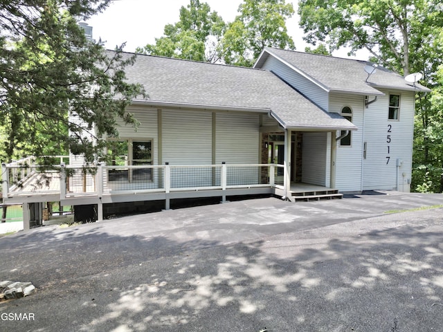 2517 Angler Way, Sevierville, TN 37876 - view of front of home featuring roof with shingles and a wooden deck