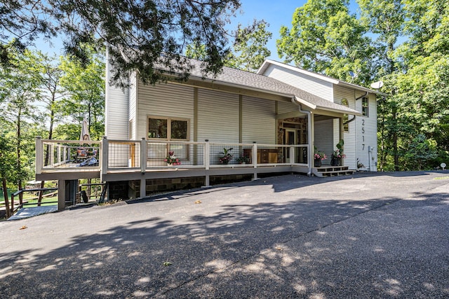 2517 Angler Way, Sevierville, TN 37876 - view of front of property with a wooden deck and a shingled roof