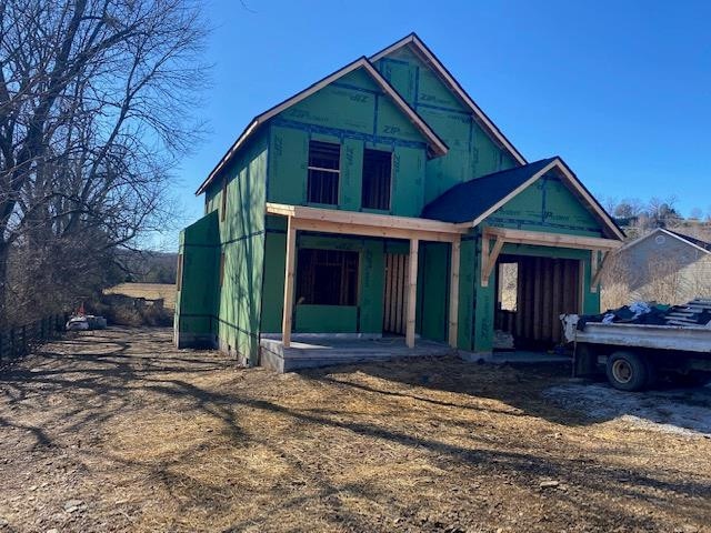 view of unfinished property