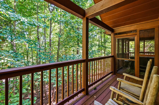 view of wooden terrace