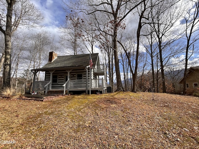 view of front of home featuring covered porch