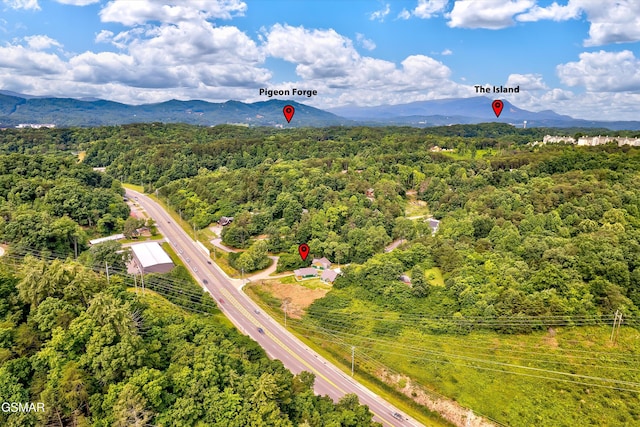 1014 Pinyon Cir, Pigeon Forge, TN 37863 - bird's eye view of a heavily wooded area and mountains