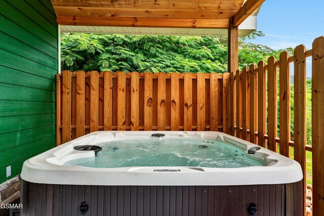 1014 Pinyon Cir, Pigeon Forge, TN 37863 - view of patio / terrace featuring a hot tub