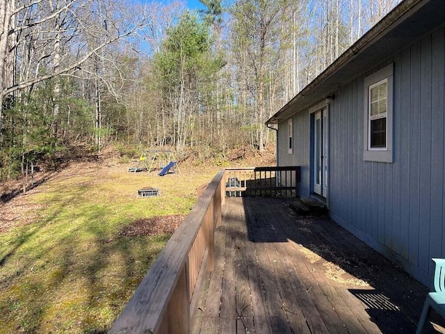 view of wooden terrace