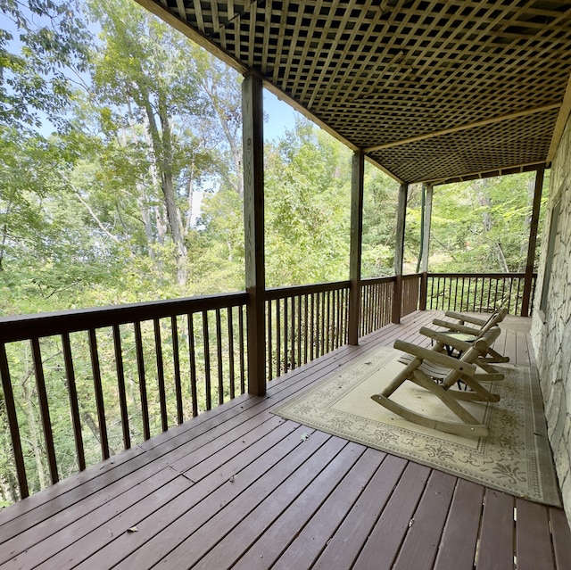 view of wooden deck