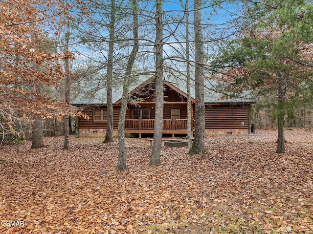 exterior space with a wooden deck