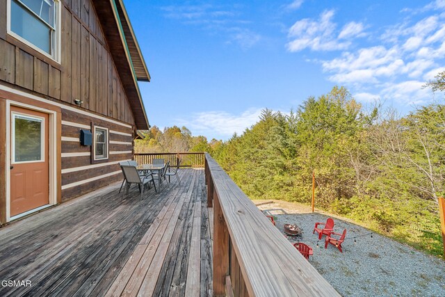 view of wooden terrace