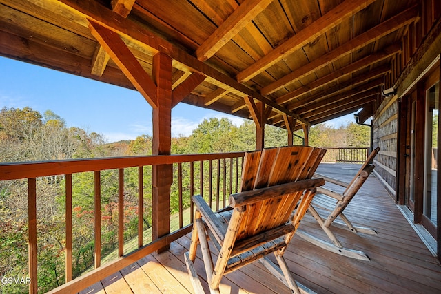 view of wooden terrace