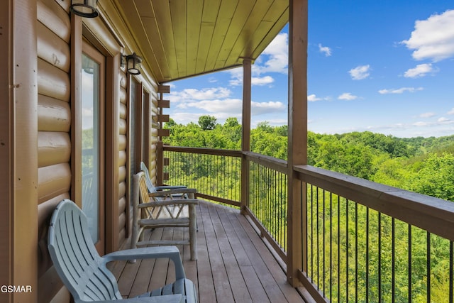 2083 Kerr Rd, Sevierville, TN 37876 - wooden terrace featuring a view of trees