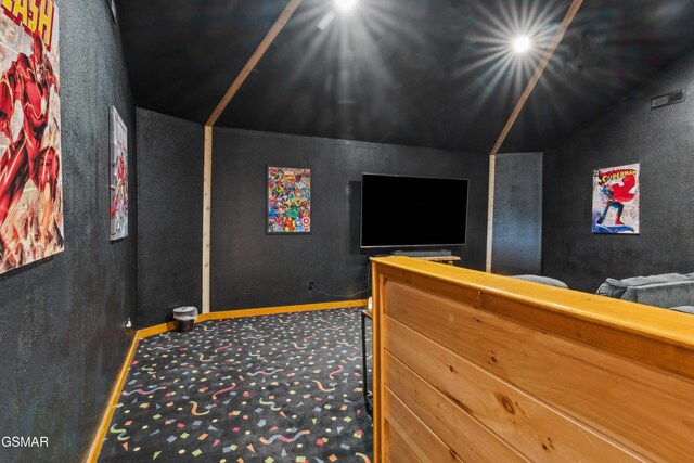 2083 Kerr Rd, Sevierville, TN 37876 - cinema featuring carpet and lofted ceiling
