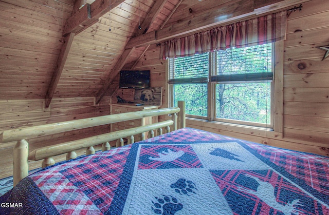 3529 Peggy Ln, Pigeon Forge, TN 37863 - bedroom with wooden ceiling and wooden walls