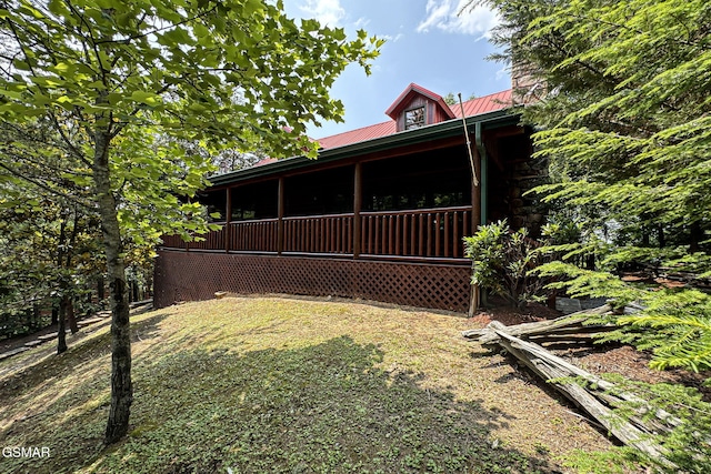 3529 Peggy Ln, Pigeon Forge, TN 37863 - view of yard with covered porch