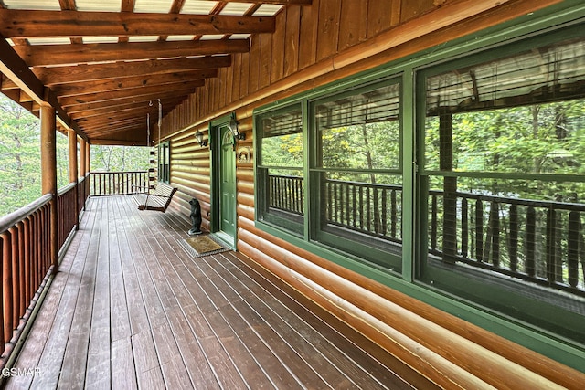 3529 Peggy Ln, Pigeon Forge, TN 37863 - view of wooden porch