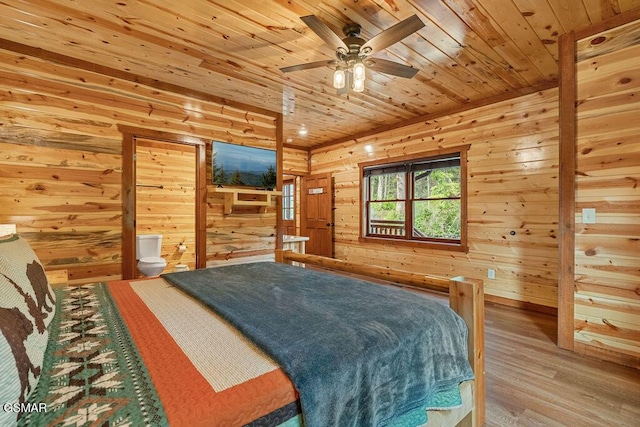 2864 Owens Ridge Way, Sevierville, TN 37876 - bedroom with wood ceiling, wood finished floors, and wooden walls