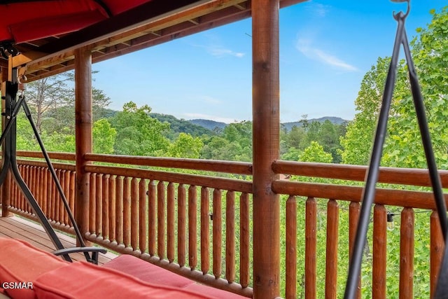 2864 Owens Ridge Way, Sevierville, TN 37876 - deck featuring a mountain view and a forest view