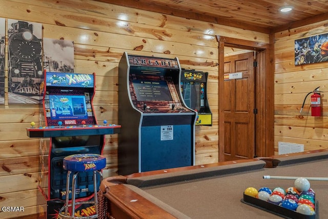 2864 Owens Ridge Way, Sevierville, TN 37876 - playroom featuring wood walls and wooden ceiling