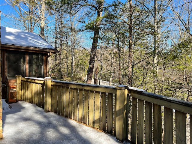 view of wooden terrace