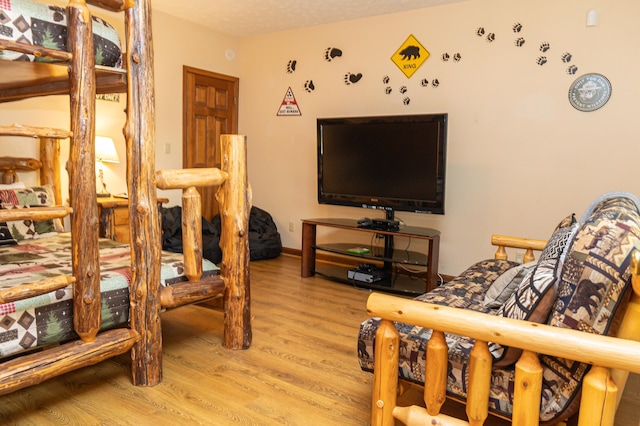 bedroom featuring light hardwood / wood-style flooring