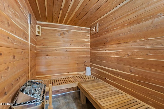4822 White Pine Way, Sevierville, TN 37876 - sauna featuring wood ceiling and wooden walls
