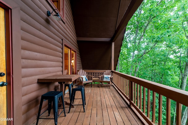 view of wooden terrace