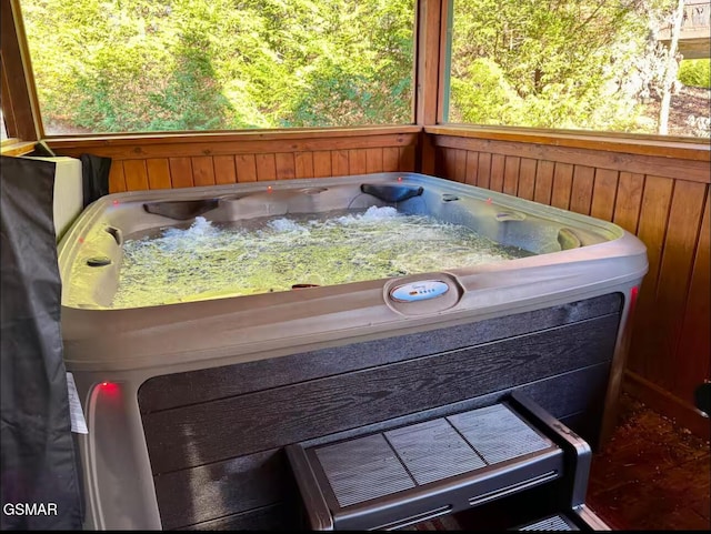 detailed view of a hot tub