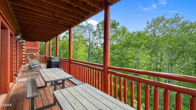 view of wooden deck