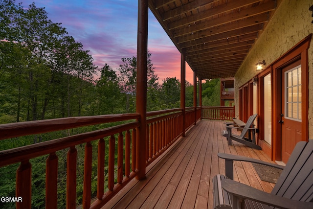 view of wooden terrace