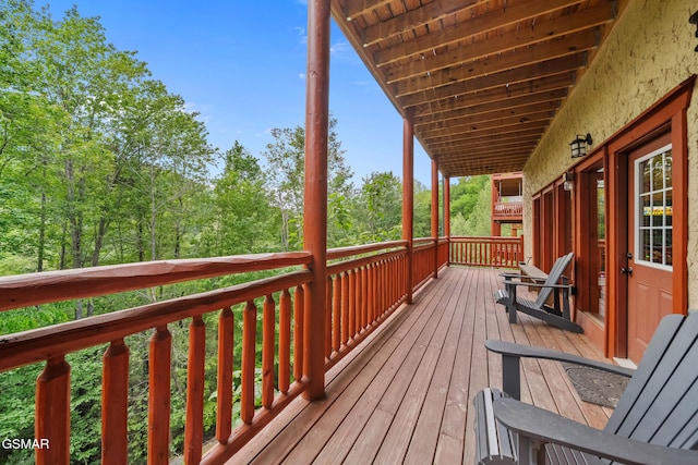 view of wooden terrace