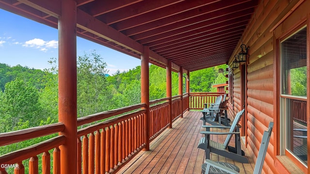 view of wooden terrace