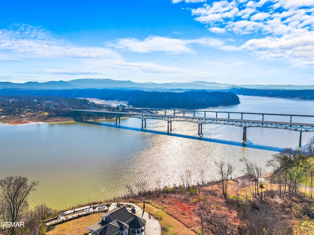 water view featuring a mountain view