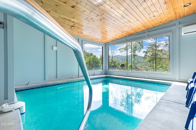 3181 Thomas Headrick Rd, Sevierville, TN 37862 - view of swimming pool with a wall mounted air conditioner and a pool