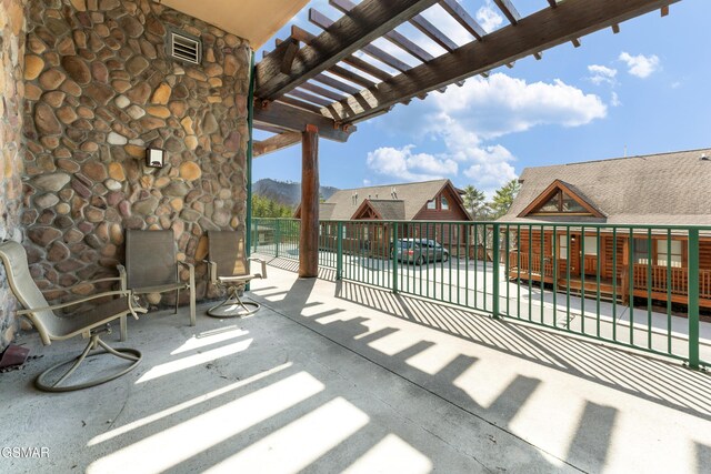 view of patio with a pergola