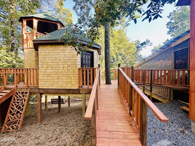 view of wooden terrace