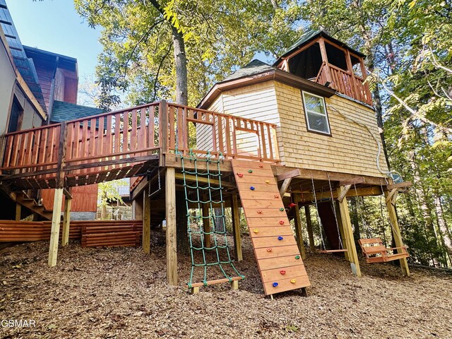 view of jungle gym