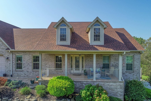 view of front of home with covered porch