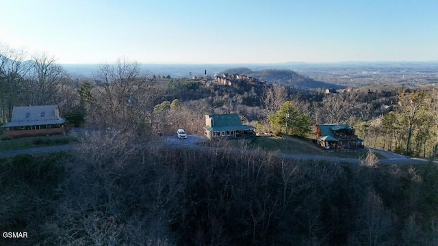 drone / aerial view with a view of trees