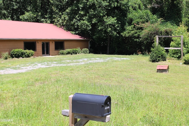 4845 Hooper Hwy, Cosby, TN 37722 - view of green lawn featuring french doors