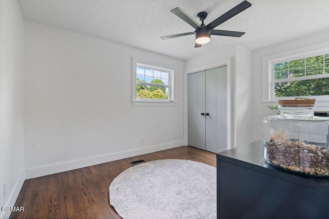4325 San Juan Ln, Knoxville, TN 37914 - bedroom with baseboards, wood finished floors, a closet, and ceiling fan