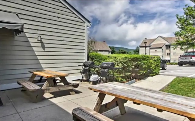 view of patio featuring grilling area