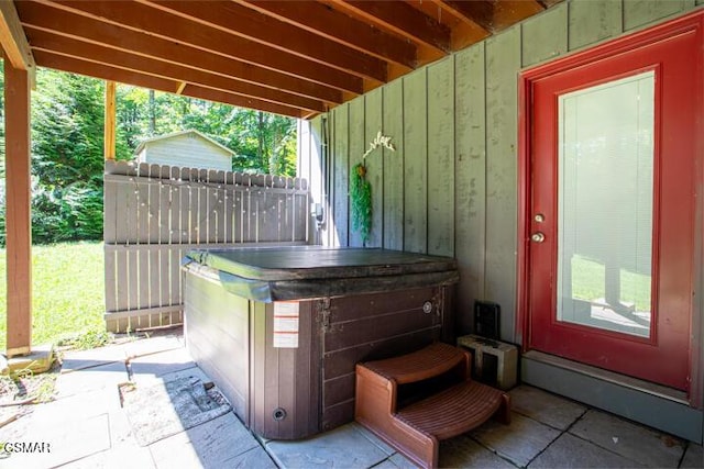 3637 Marshall Ln, Sevierville, TN 37862 - view of patio with a hot tub