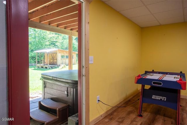 3637 Marshall Ln, Sevierville, TN 37862 - game room featuring wood finished floors and a drop ceiling
