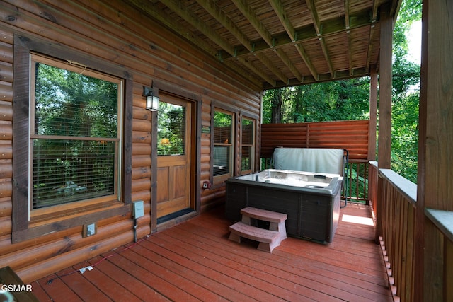 2494 Black Bear Ridge Way, Sevierville, TN 37862 - deck with a hot tub