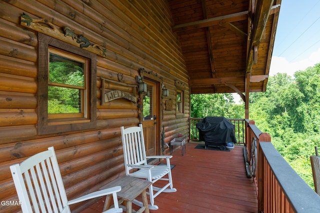 2494 Black Bear Ridge Way, Sevierville, TN 37862 - wooden terrace featuring area for grilling