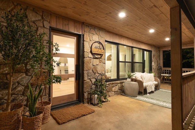 1008 Glades Rd, Gatlinburg, TN 37738 - doorway to property with stone siding