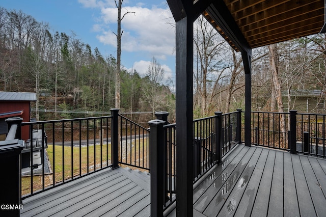 view of wooden deck