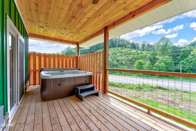 1012 Pinyon Cir, Pigeon Forge, TN 37863 - wooden deck with a hot tub