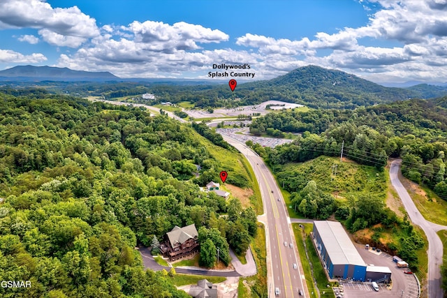 1012 Pinyon Cir, Pigeon Forge, TN 37863 - bird's eye view of a mountain backdrop and a major roadway