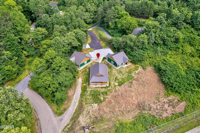 1012 Pinyon Cir, Pigeon Forge, TN 37863 - aerial view of property's location featuring a heavily wooded area