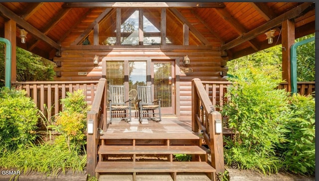 view of wooden terrace