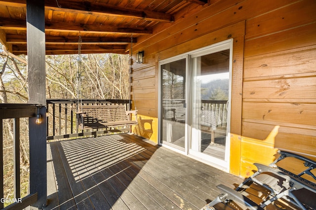 view of wooden terrace